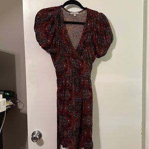 Charlotte Russe Boho Tie Waist Short Sleeve Dress